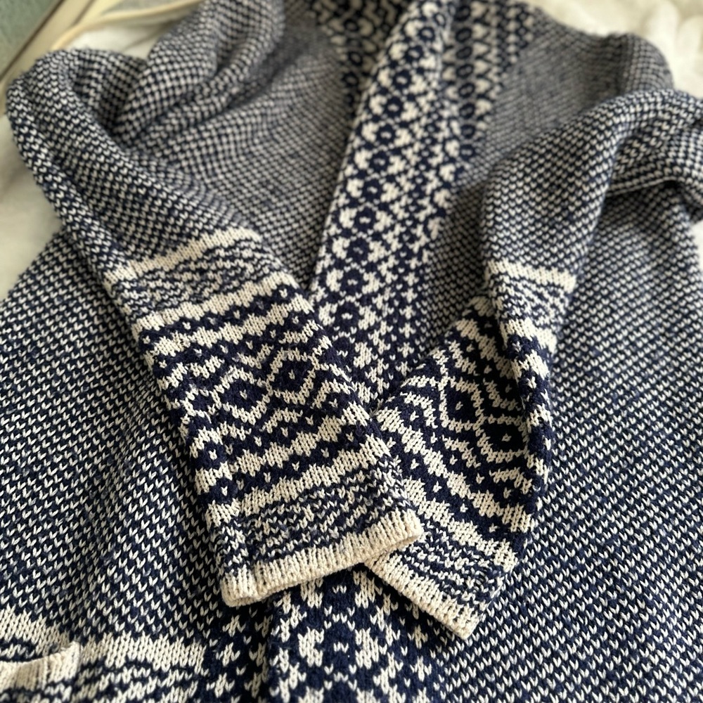 Lucky Brand  Open Front Double Face Long Cardigan size S/P oversized - Picture 10 of 10